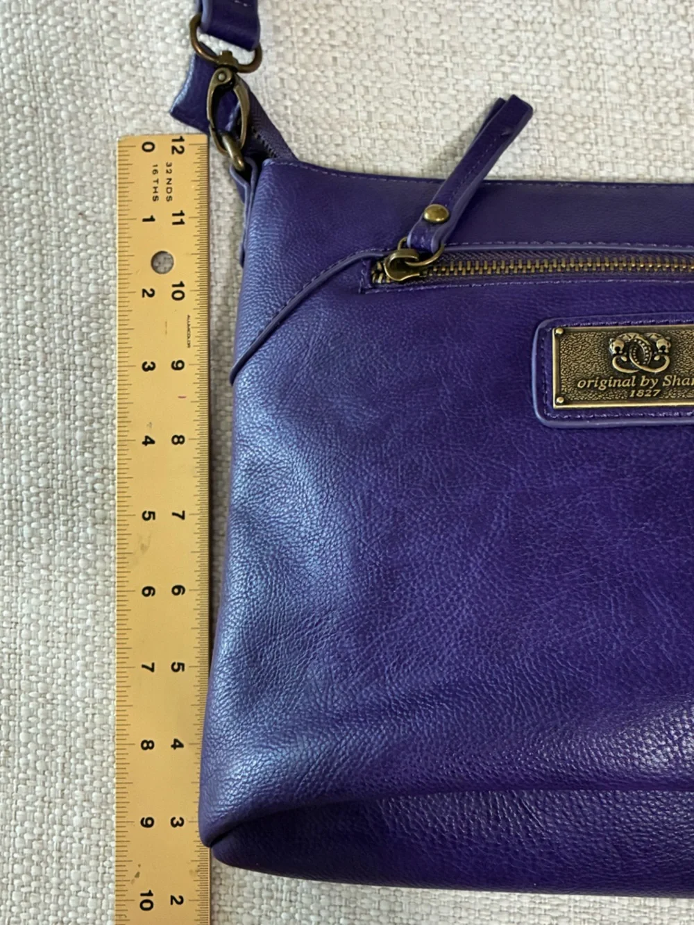 Sharif NWT Purple Crossbody Bag w/Suede Studded Fringe - Picture 9 of 14
